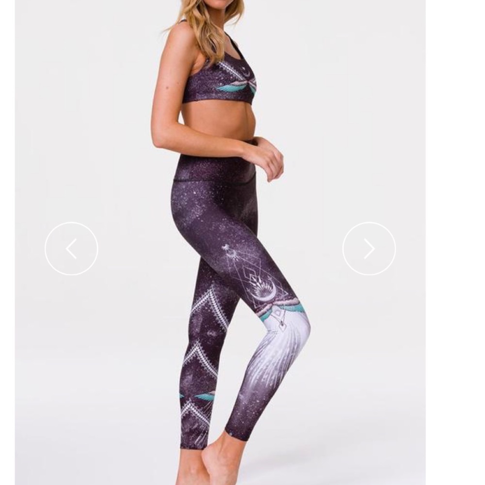 ONZIE, GRAPHIC HIGH RISE MIDI LEGGING SET, S/M